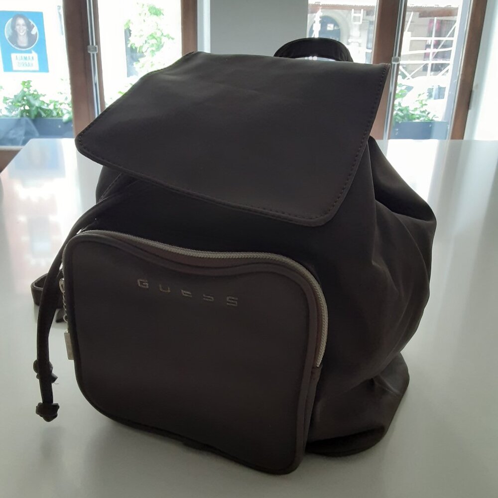 Brown Guess Backpack - rubberized surface